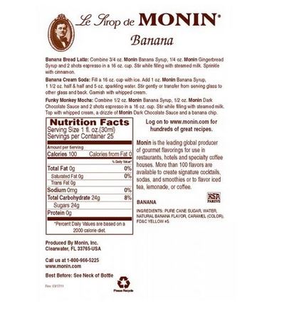 Monin Banana Syrup