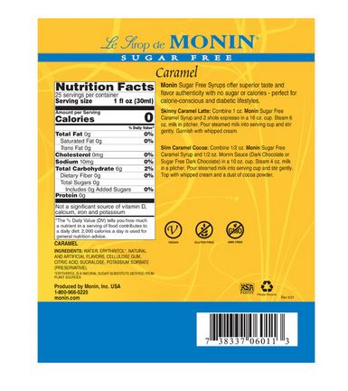 Monin Caramel Sugar-Free Syrup