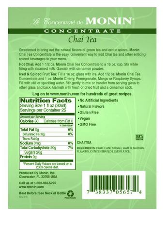 Monin Chai Tea Concentrate