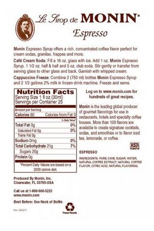 Monin Espresso Syrup