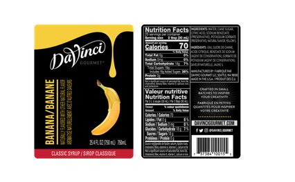 Da Vinci Gourmet Banana Syrup 750mL