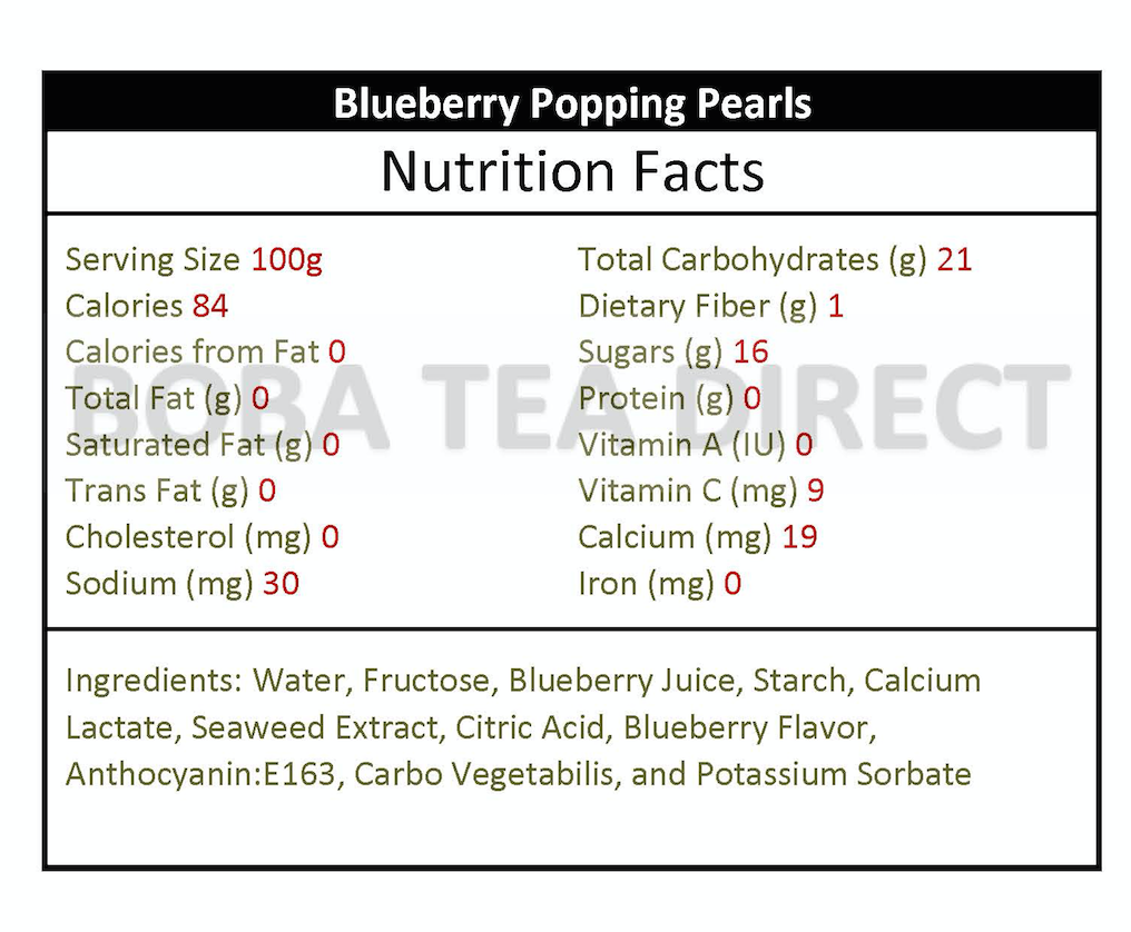 Blueberry TeaZone Popping Pearls GOURMET-Series (7-lbs)