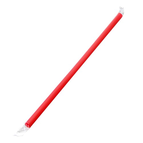 Karat Giant Straws (Red) 9" Poly-Wrapped