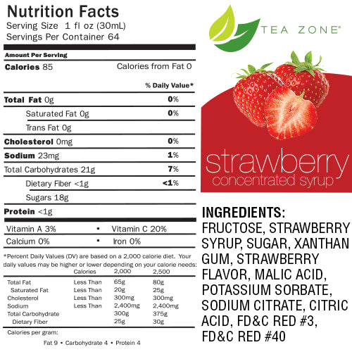 Strawberry Boba Tea - Bubble Tea Syrup (64 Fl oz)