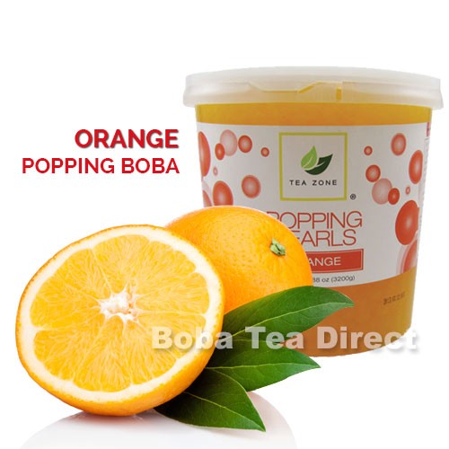 Orange TeaZone Popping Pearls GOURMET-Series (Four 7-lbs tubs) *CASE*