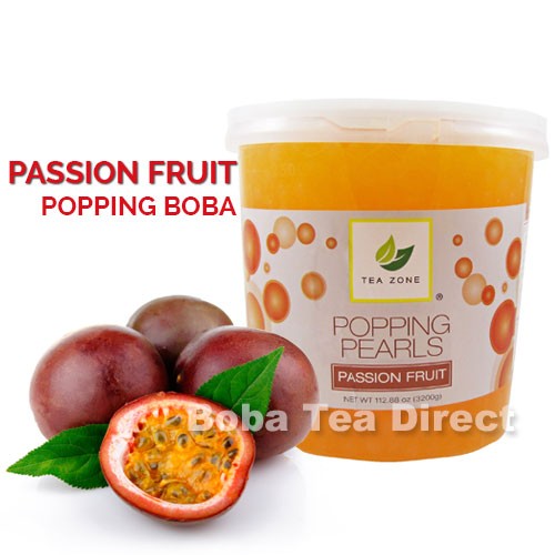 Passion Fruit TeaZone Popping Pearls GOURMET-Series (Four 7-lbs tubs) *CASE*