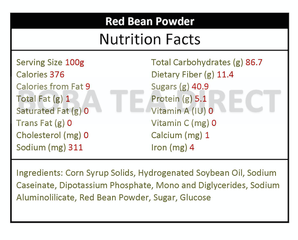 Red Bean Boba Tea - Bubble Tea Powder