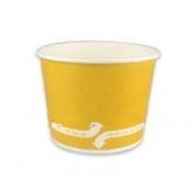 12 oz Karat Double Poly Paper Cold-Hot Food Container (YELLOW_Pantone#376U), 100mm