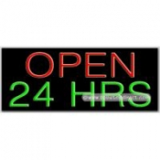 Open 24 Hrs Neon Sign (13