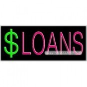 $ Loans Neon Sign (13" x 32" x 3")