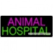 Animal Hospital LED Sign (11" x 27" x 1")