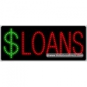 $ Loans LED Sign (11" x 27" x 1")