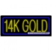 14k Gold LED Sign (11" x 27" x 1")