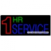 1 Hr Service LED Sign (11" x 27" x 1")