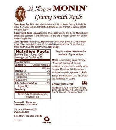 Monin Apple - Granny Smith Syrup