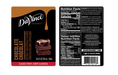 Da Vinci Classic Chocolate Syrup - Bottle (750mL)