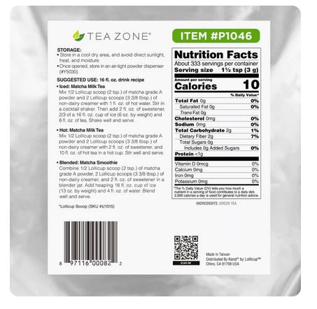 Matcha Green Tea (Grade A) Powder - Bag (2.2 lbs)