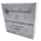 Wooden 5.5" Coffee Stirrer (w- square ends), 10000-cs