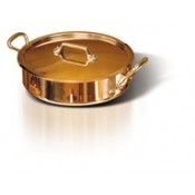 De Buyer 6446 Sauté Pan With Handles & Lid, Diam: 11