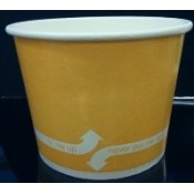 20 oz Karat Double Poly Paper Cold-Hot Food Container ORANGE_Pantone#136U), 127mm