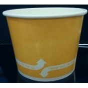 12 oz Karat Double Poly Paper Cold-Hot Food Container (ORANGE_Pantone#136U), 100mm