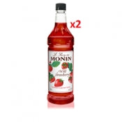 Monin Wild Strawberry Syrup (1L) - 2 bottles