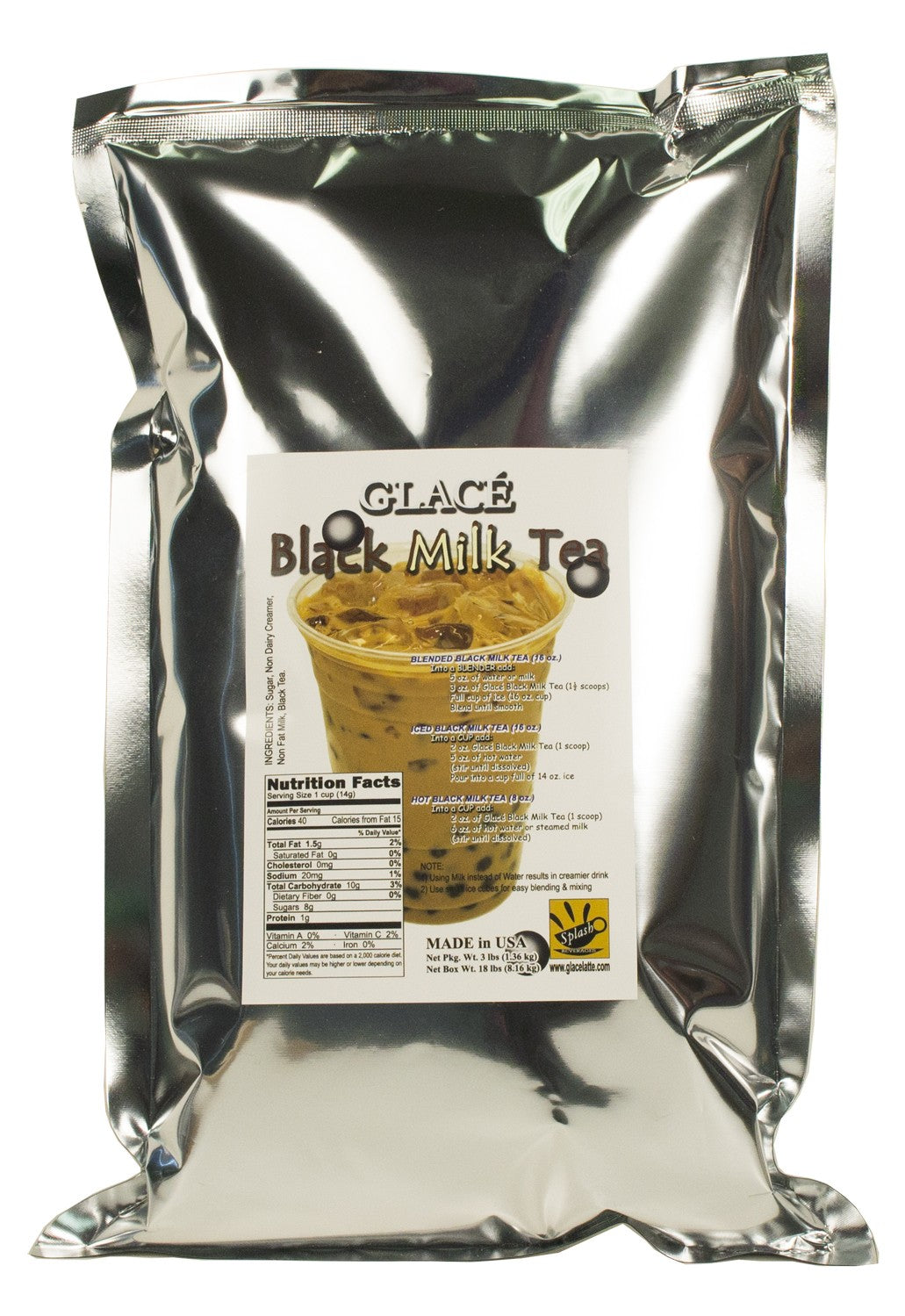Glace Black Milk Tea (3-lb pack)