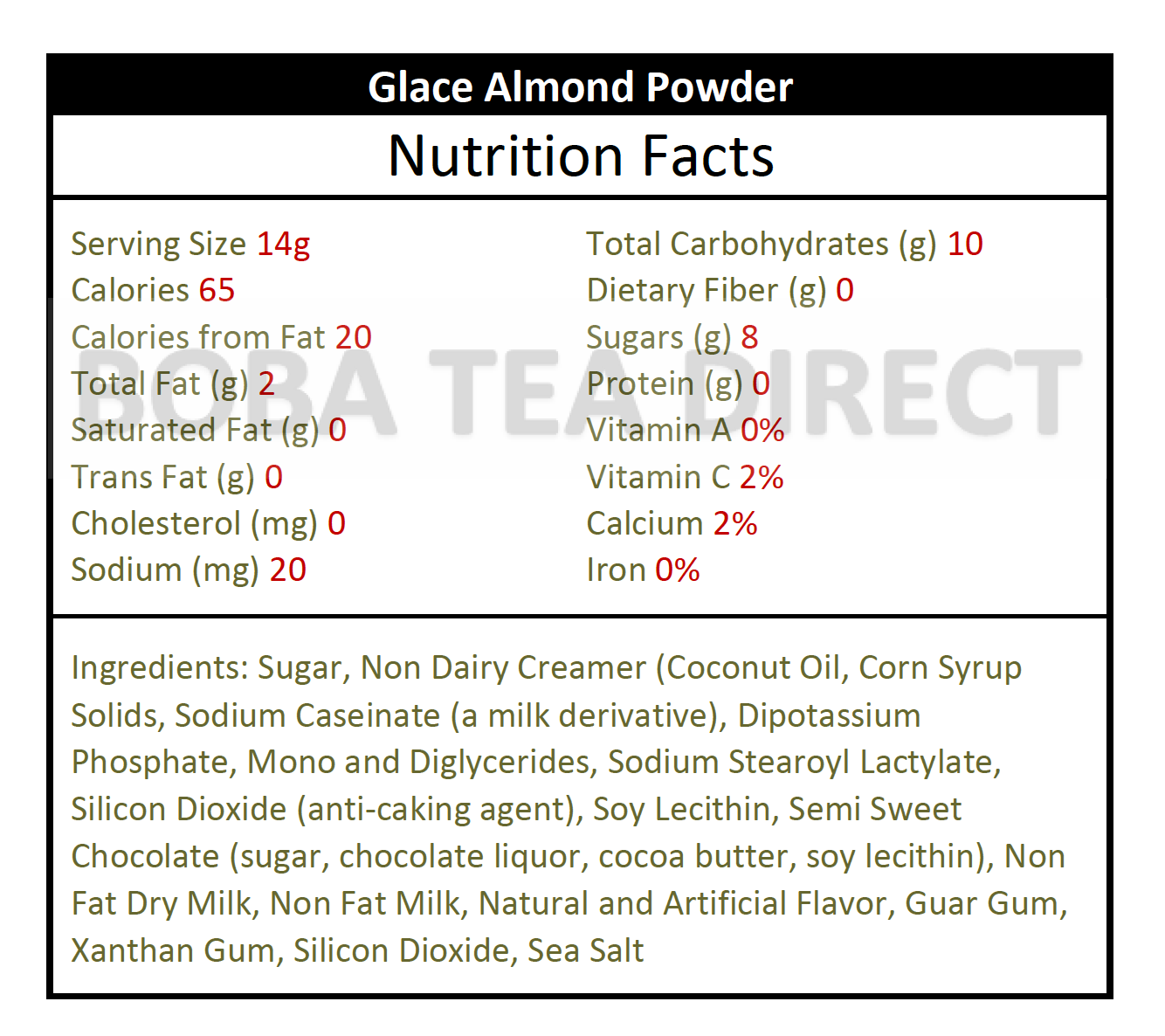 Glace Almond (18-lb case)