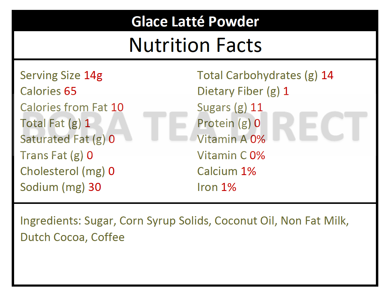 Glace Latte (18-lb case)