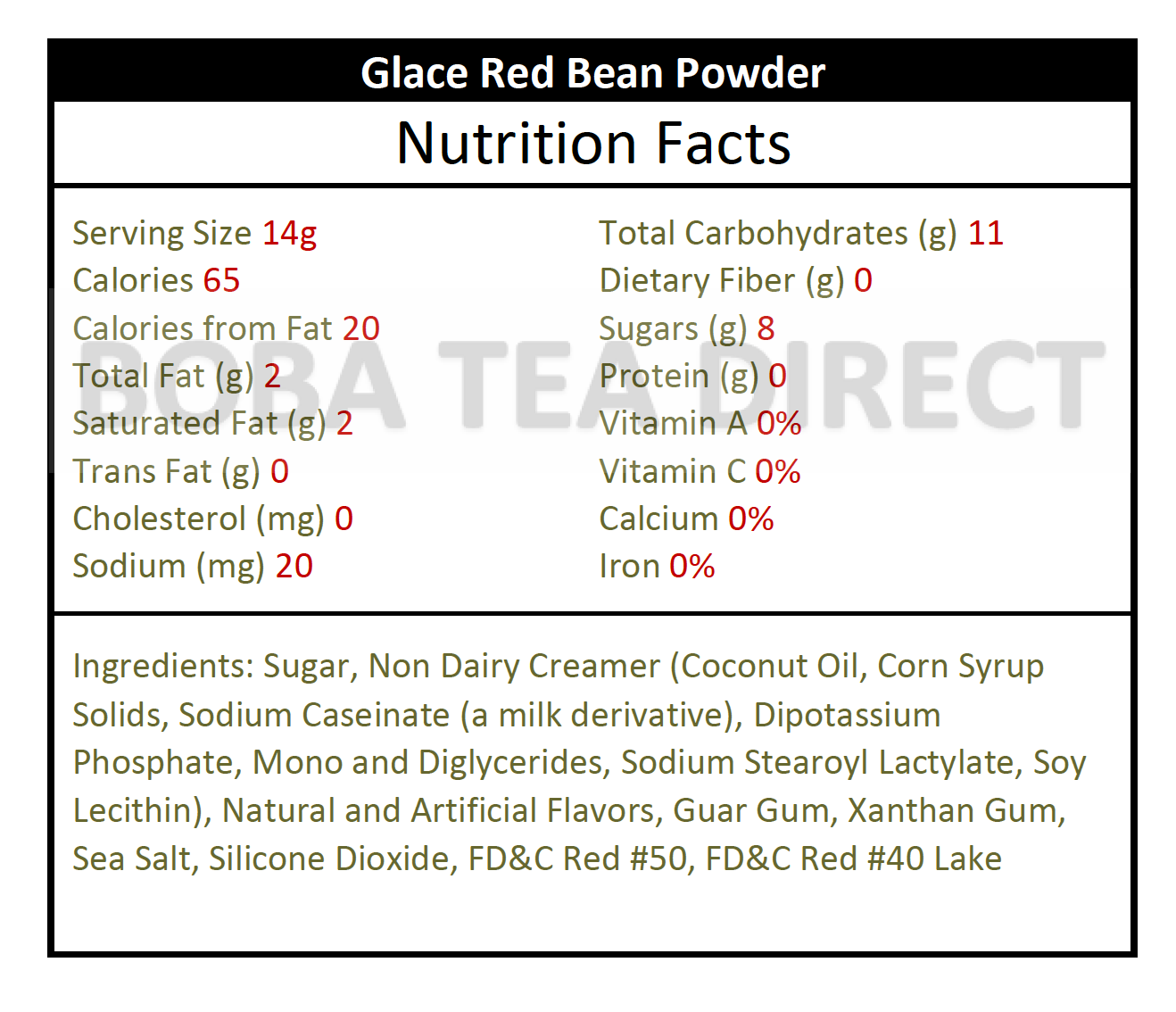 Glace Red Bean (18-lb case)