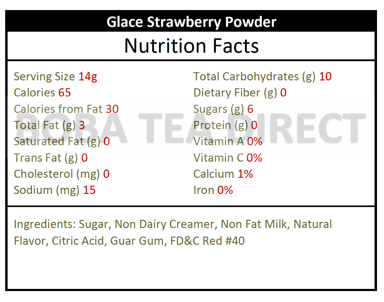 Glace Strawberry (18-lb case)