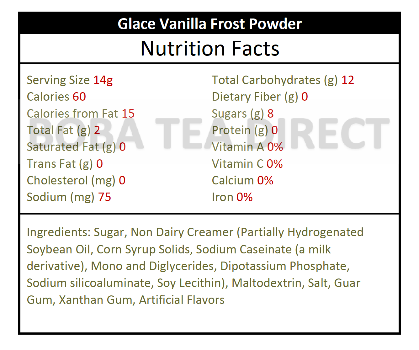 Glace Vanilla Frost (18-lb case)