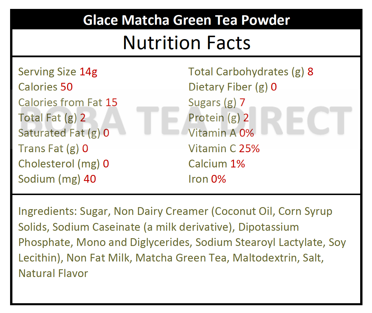 Glace Matcha Green Tea (3-lb pack)