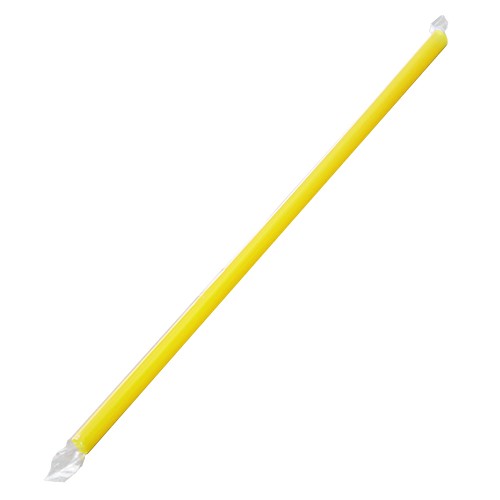 Karat Giant Straws (Yellow) 9" Poly-Wrapped