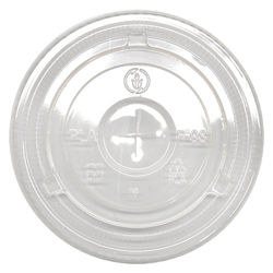 Flat Lids for 12-24oz PLA cups (Karat Earth, 98mm)