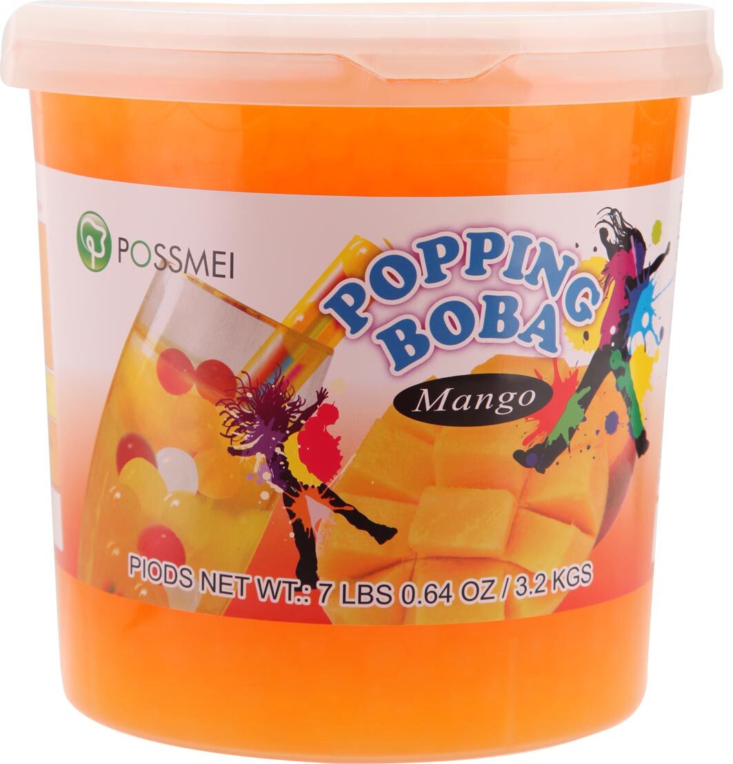 Mango Popping Boba (Four 7-lbs tubs) *CASE*