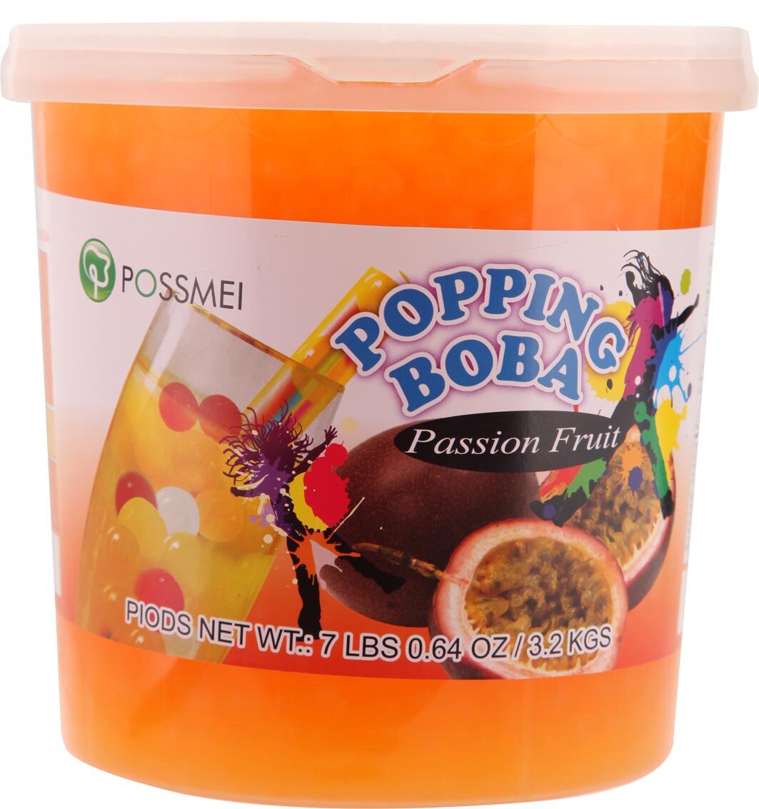 Passion Fruit Popping Boba (Four 7-lbs tubs) *CASE*