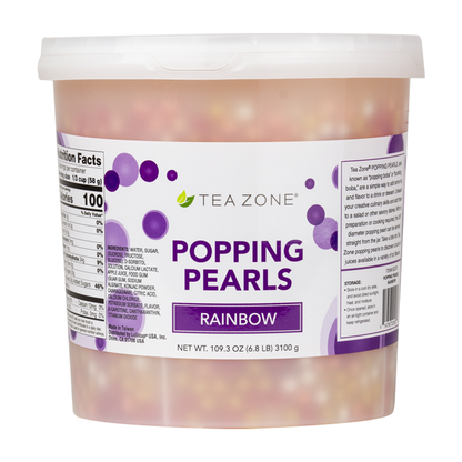 Rainbow TeaZone Popping Pearls GOURMET-Series (Four 7-lbs tubs) *CASE*