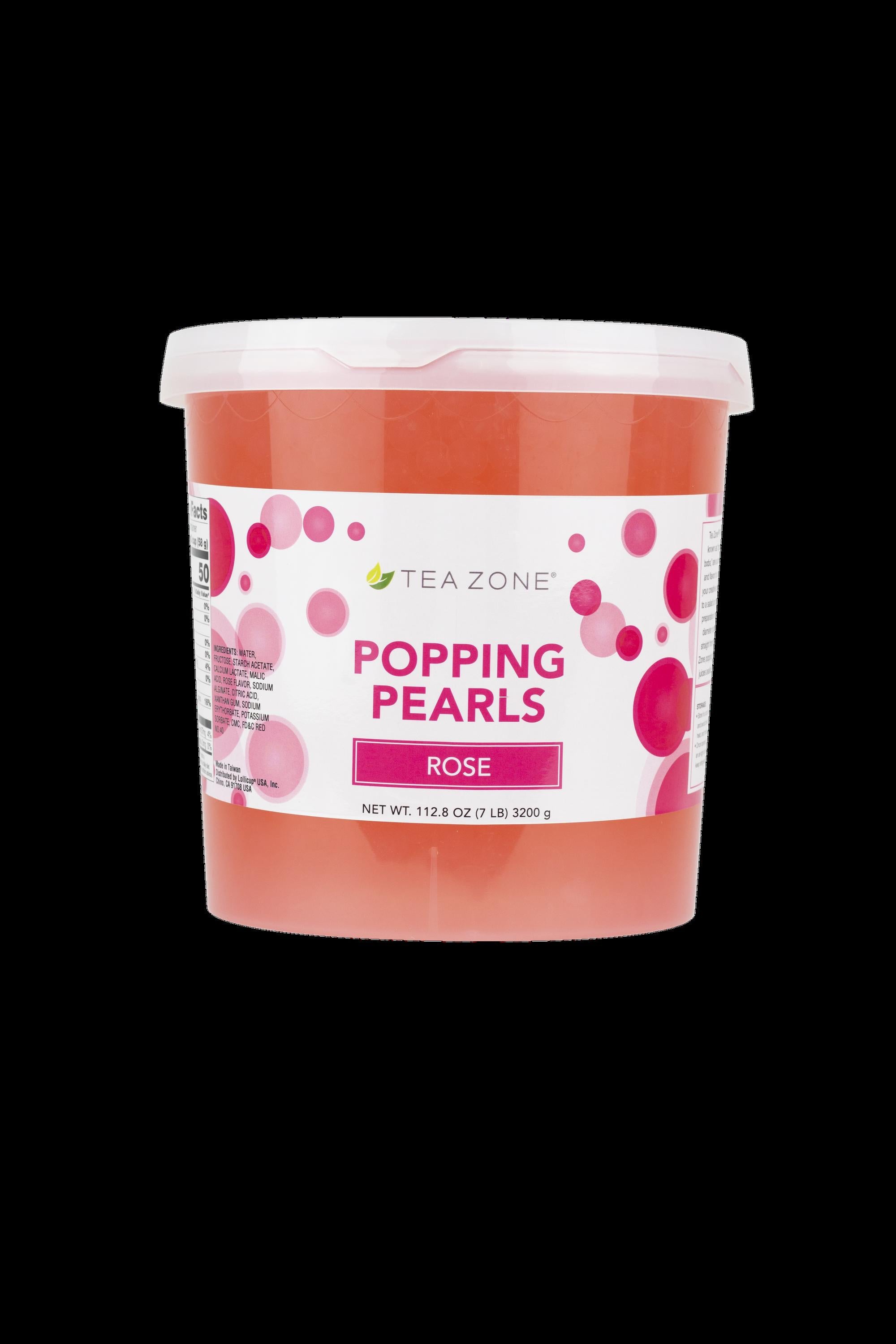Rose TeaZone Popping Pearls GOURMET-Series (Four 7-lbs tubs) *CASE ...
