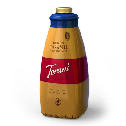 Torani Sugar Free Caramel Sauce 64oz lbs. (1.89L)