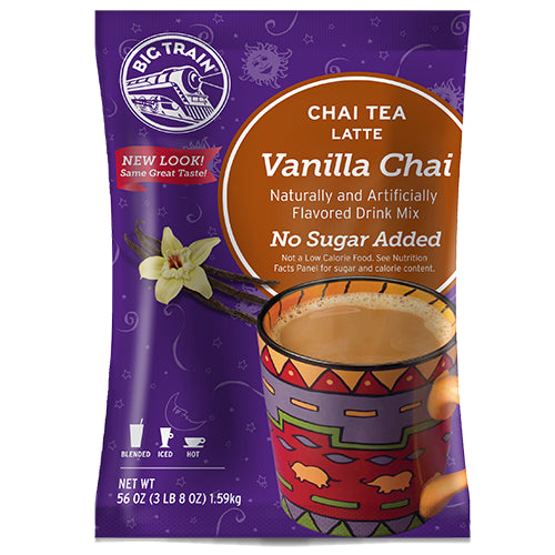 Big Train NO Sugar Added Vanilla Chai Tea Powder 3.5lbs Bag