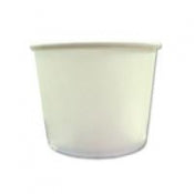 16oz Karat Double Poly Paper Hot-Cold White Food Container - 112mm, 1000pcs-cases