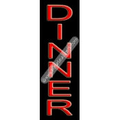Dinner Neon Sign (24"x8"x3")