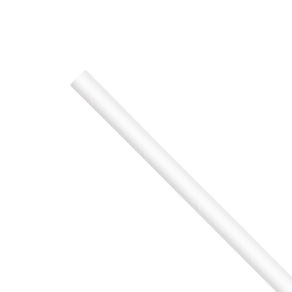 Karat Earth 7.75" Jumo Paper Paper Straws - White (7mm) - 2,000 count