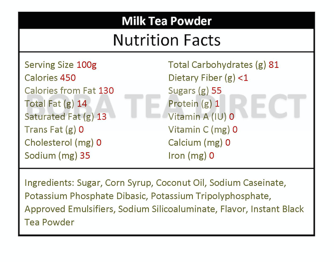 Milk Tea Boba Tea - Bubble Tea Powder