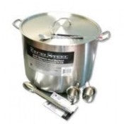 Stainless Steel Stock pot, 24 qt - straight body with cut edge