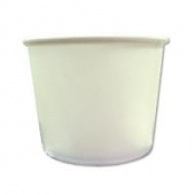 24oz Karat Double Poly Paper Hot-Cold White Food Container - 142mm, 600pcs-case