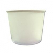 28oz Karat Double Poly Paper Hot-Cold White Food Container - 142mm, 600pcs-case