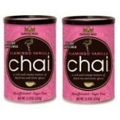 David Rio Sugar Free Decaf Pink Flamingo Vanilla Chai Mix - 2 x 11.9 oz. Canisters