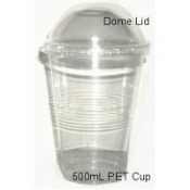 16 oz. (500mL) Clear PET Cups and Lids (100 pcs)